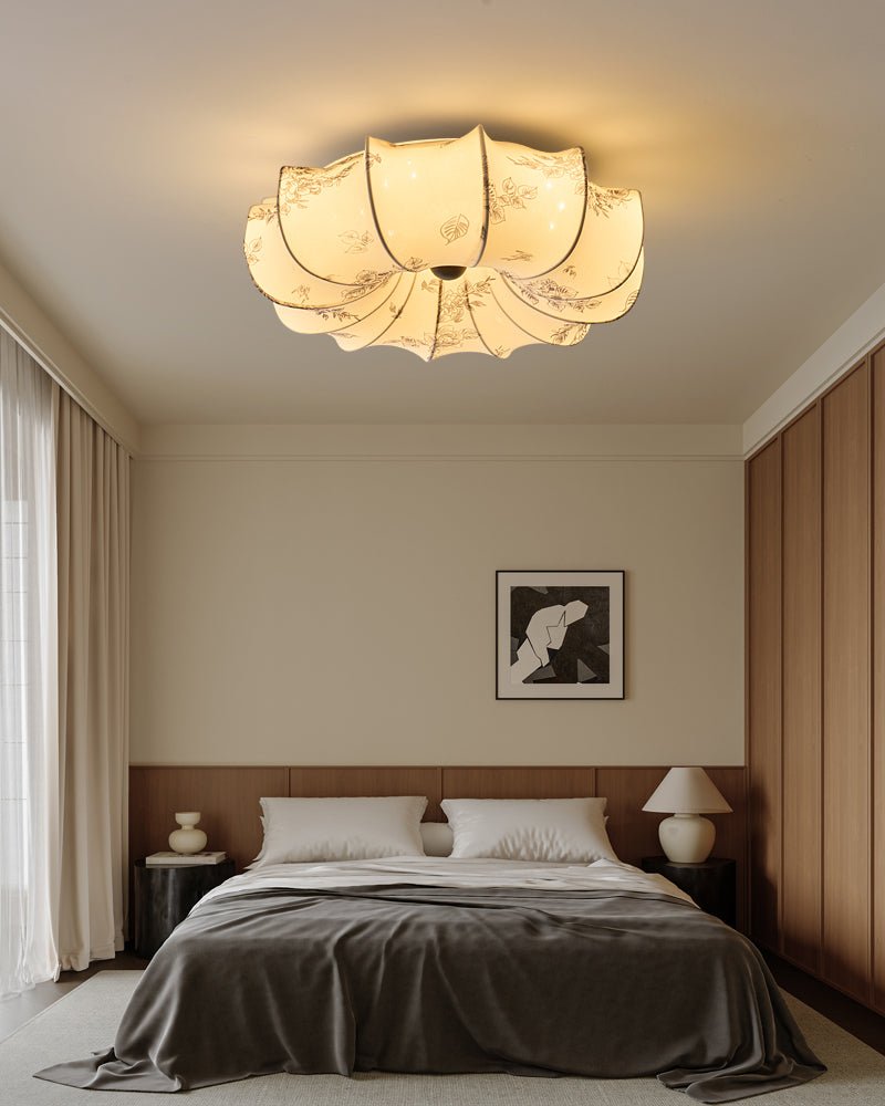 Vivaria Premium Nordic Art Wood Fabric Ceiling Light-Neutral Decor