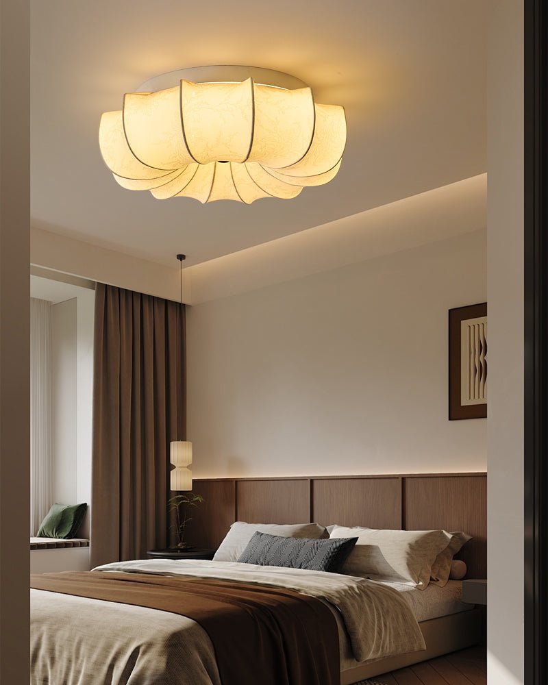 Vivaria Premium Nordic Art Wood Fabric Ceiling Light-Neutral Decor