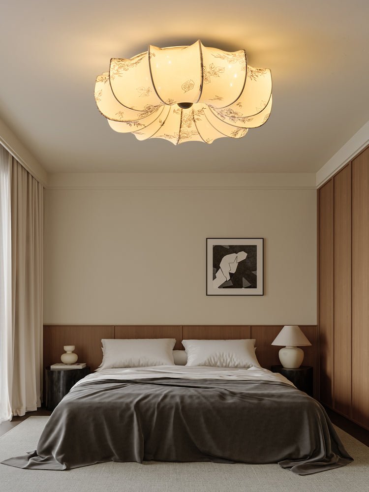Vivaria Premium Nordic Art Wood Fabric Ceiling Light-Neutral Decor
