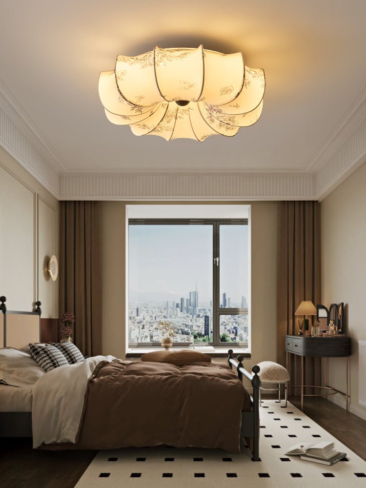 Vivaria Premium Nordic Art Wood Fabric Ceiling Light-Neutral Decor