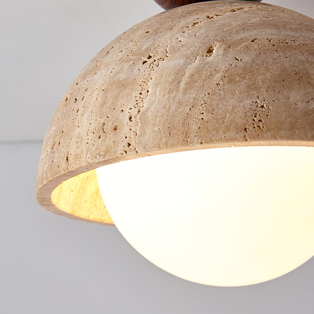 Solana Travertine Ceiling Light-Neutral Decor
