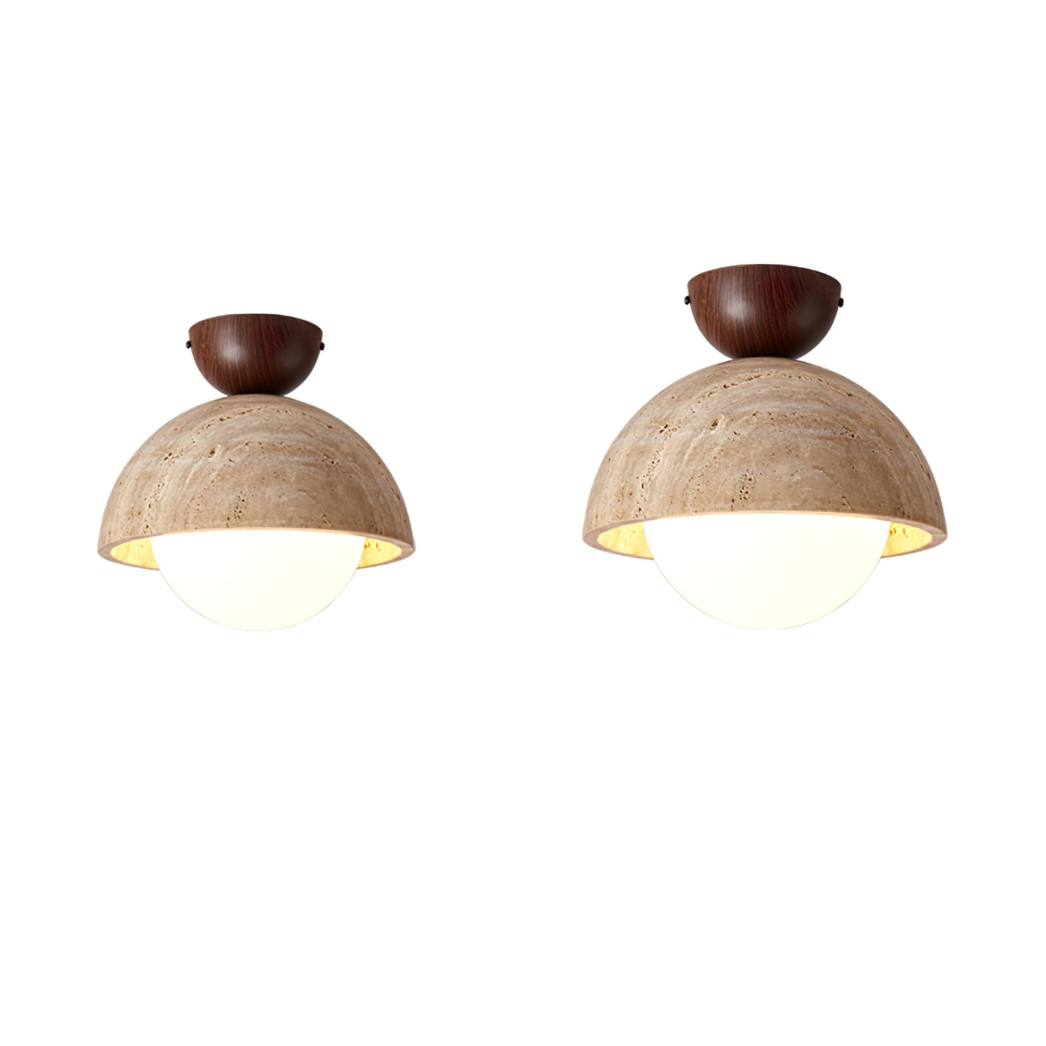 Solana Travertine Ceiling Light-Neutral Decor