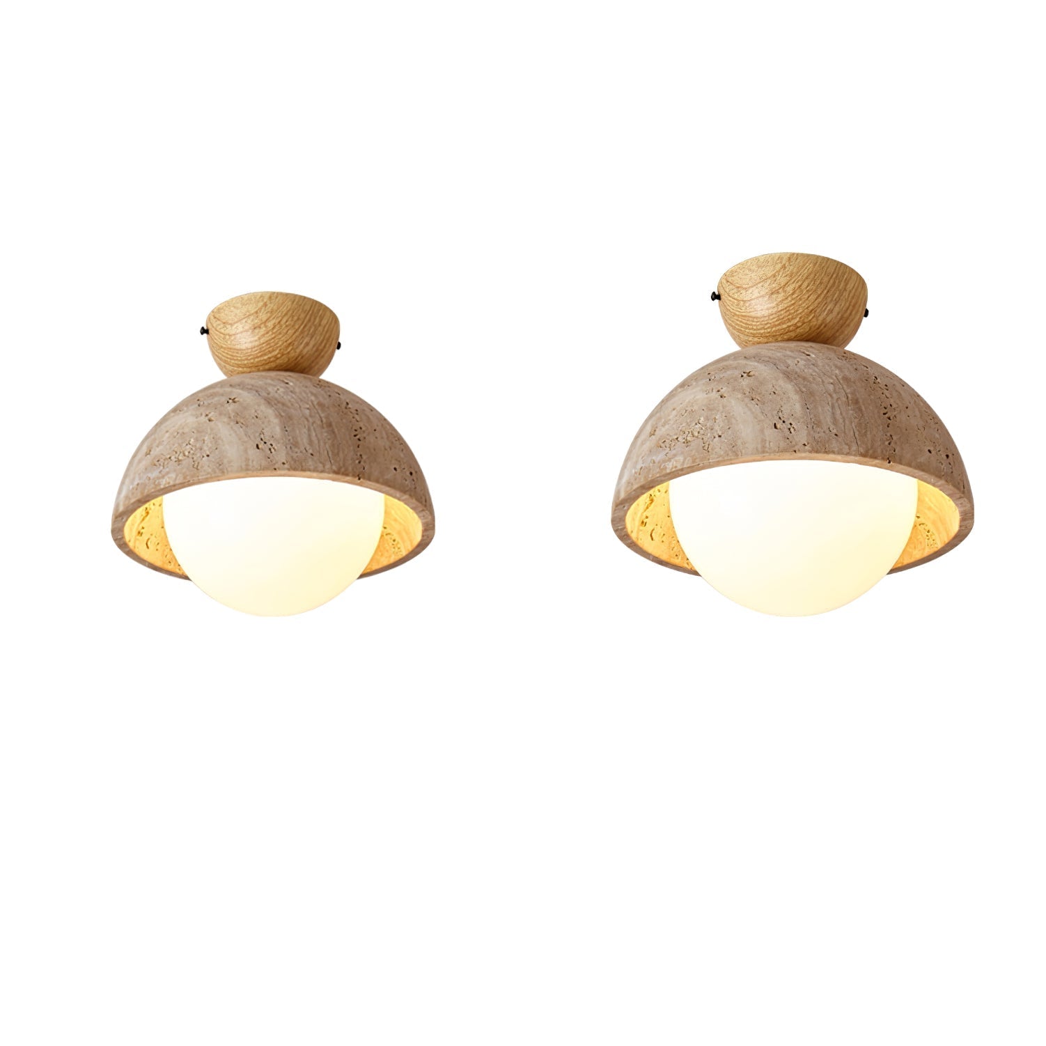 Solana Travertine Ceiling Light-Neutral Decor