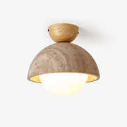 Solana Travertine Ceiling Light-Neutral Decor