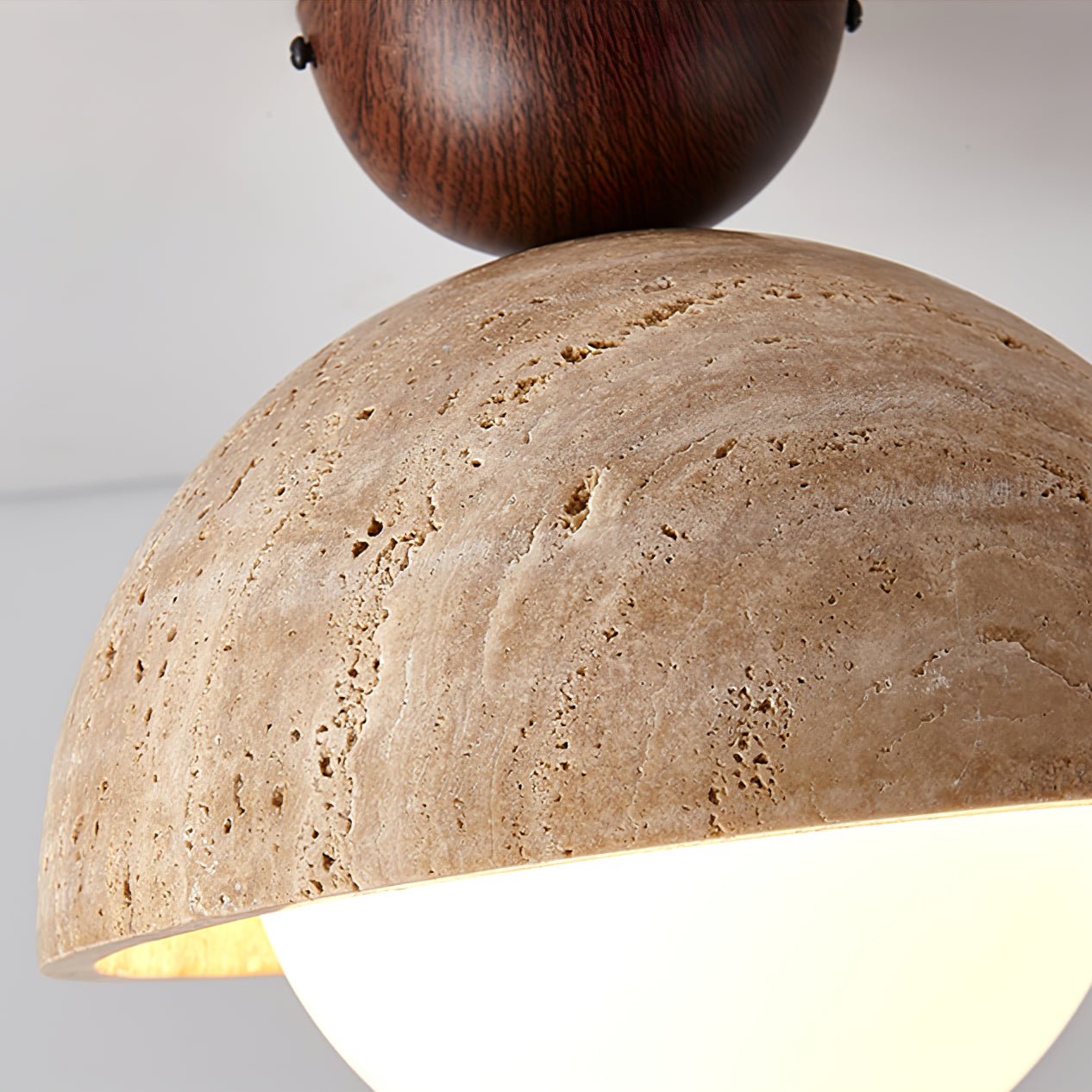 Solana Travertine Ceiling Light-Neutral Decor