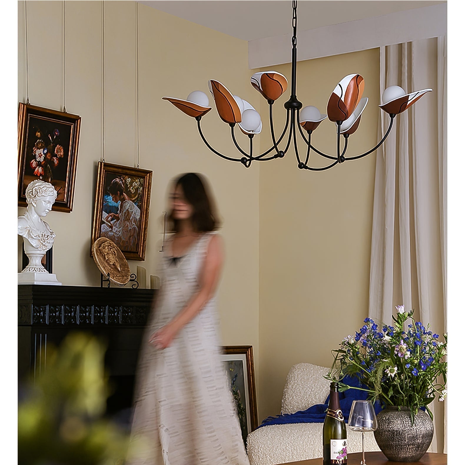 Gavin Vintage Chandelier-Neutral Decor