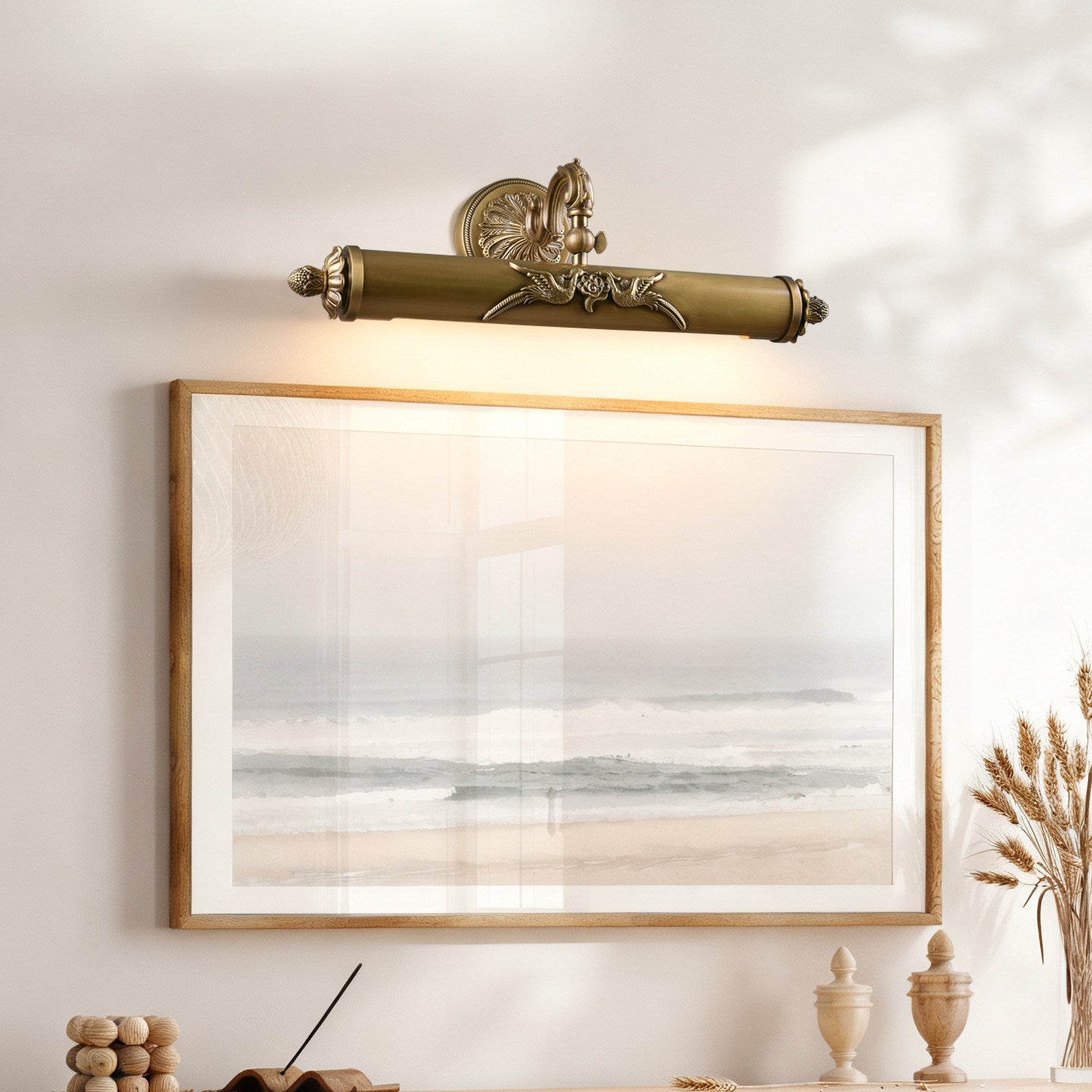 Florence Brass Wall Light-Neutral Decor