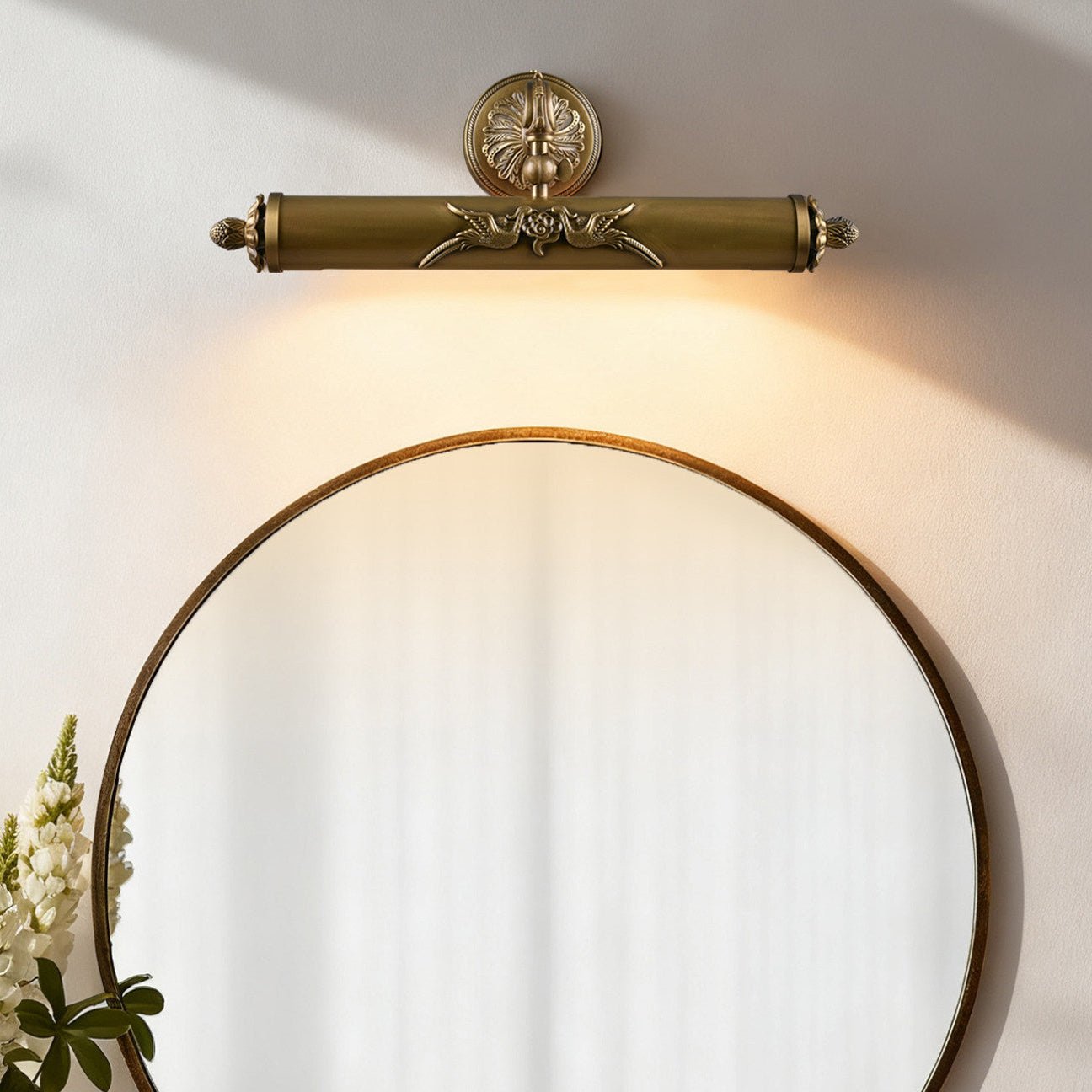 Florence Brass Wall Light-Neutral Decor