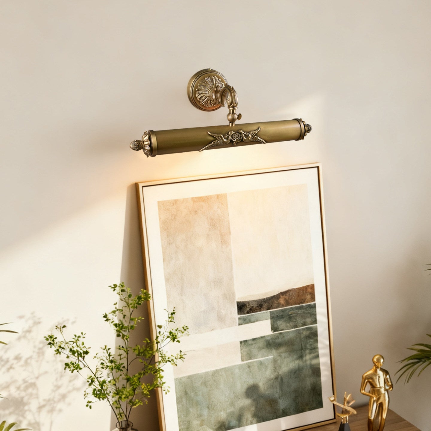 Florence Brass Wall Light-Neutral Decor