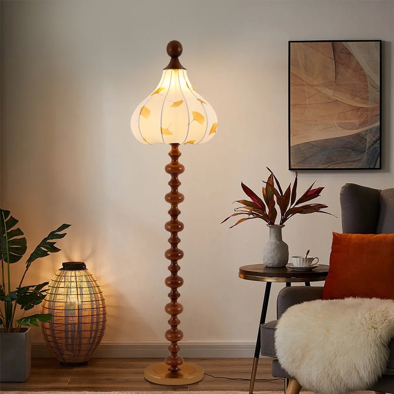 Gagell Wood Fabric Elegant Floor Lamp-Neutral Decor