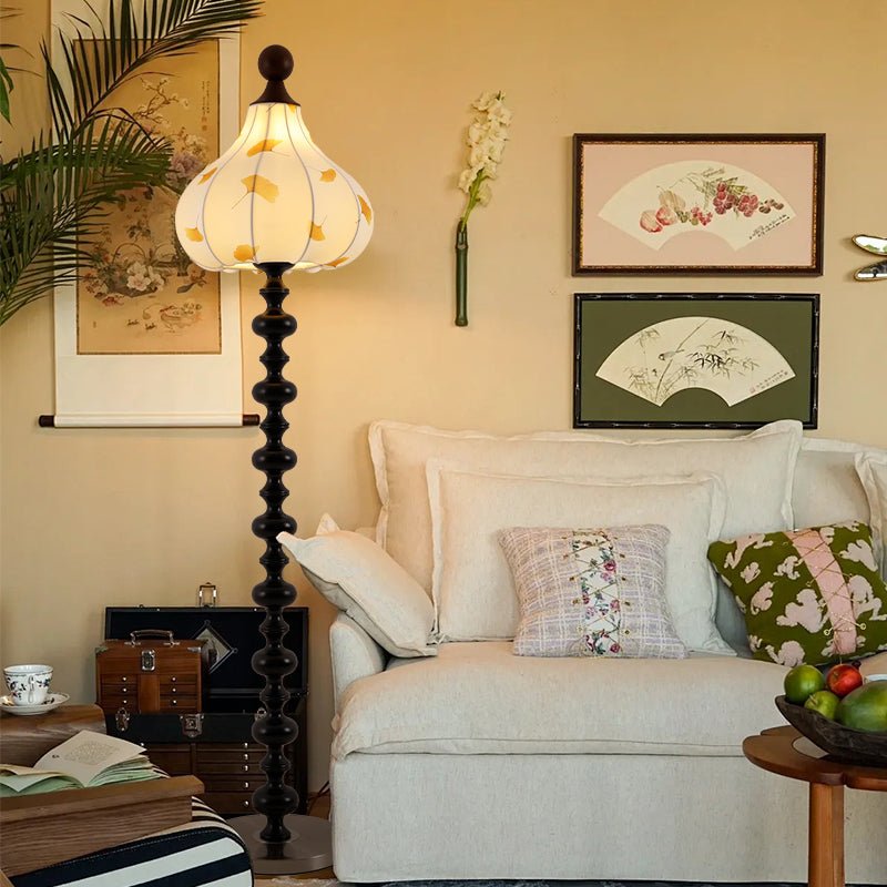 Gagell Wood Fabric Elegant Floor Lamp-Neutral Decor