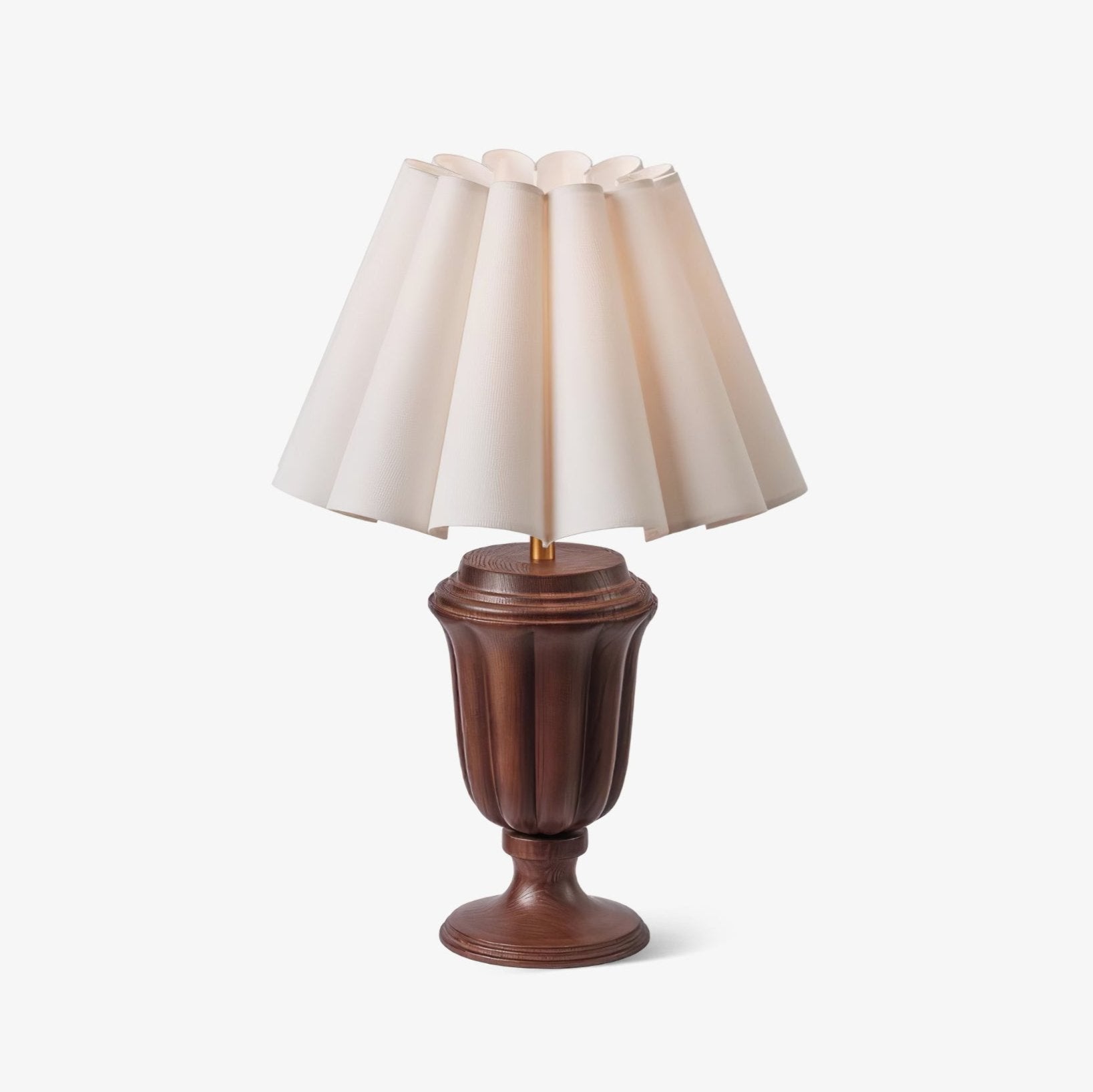 Vireo Wood & Fabric Table Lamp-Neutral Decor