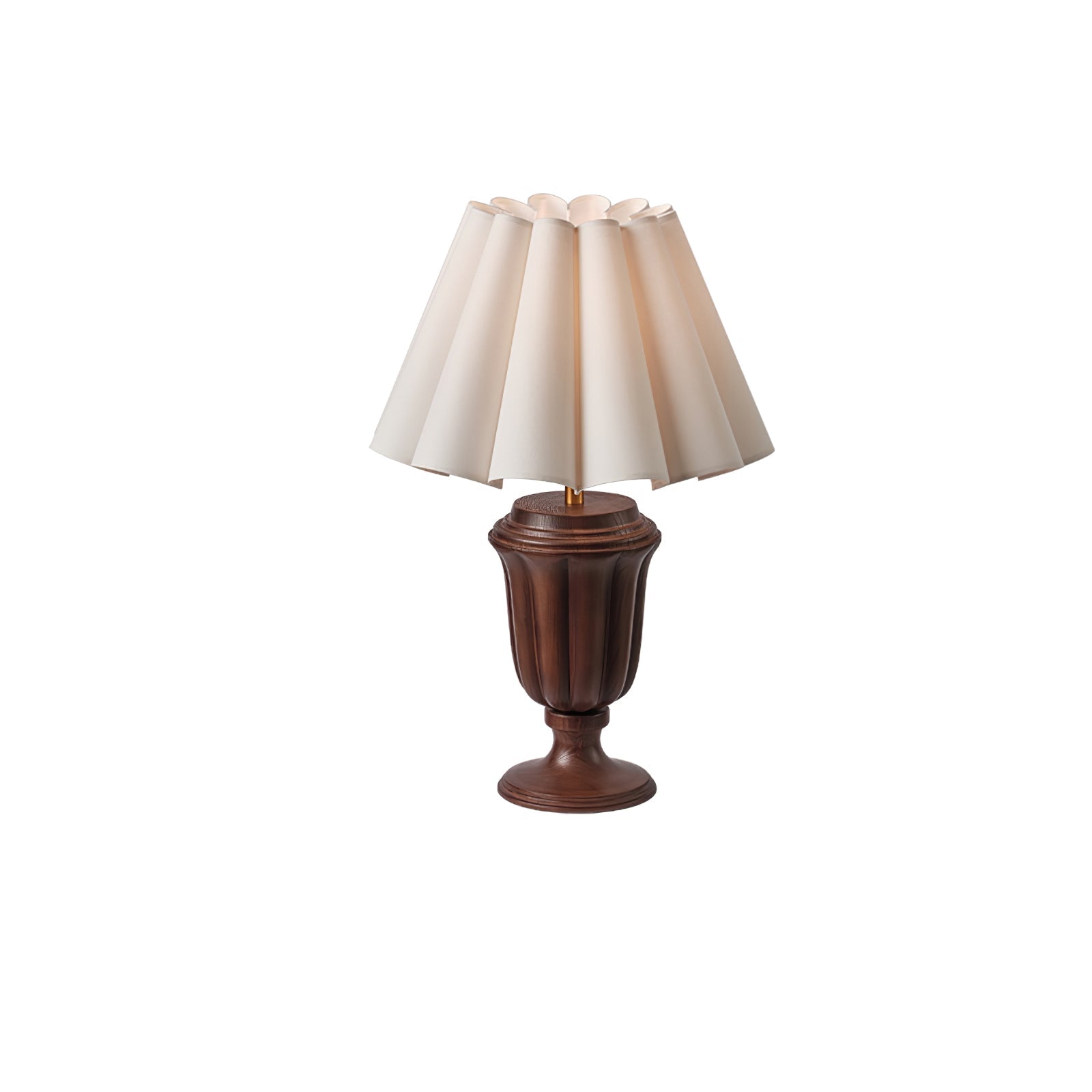 Vireo Wood & Fabric Table Lamp-Neutral Decor