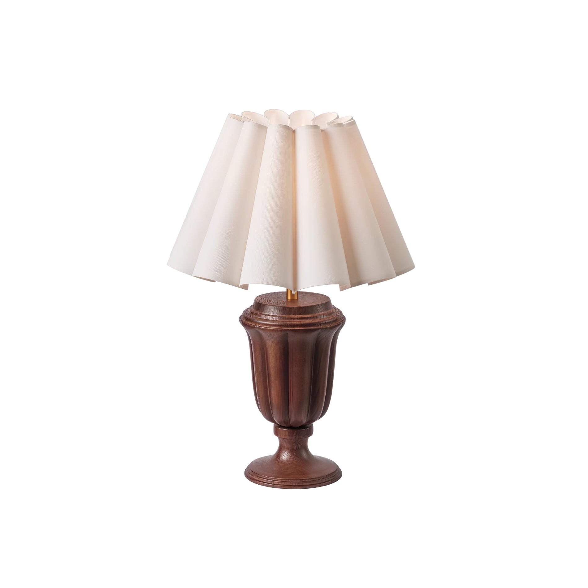 Vireo Wood & Fabric Table Lamp-Neutral Decor
