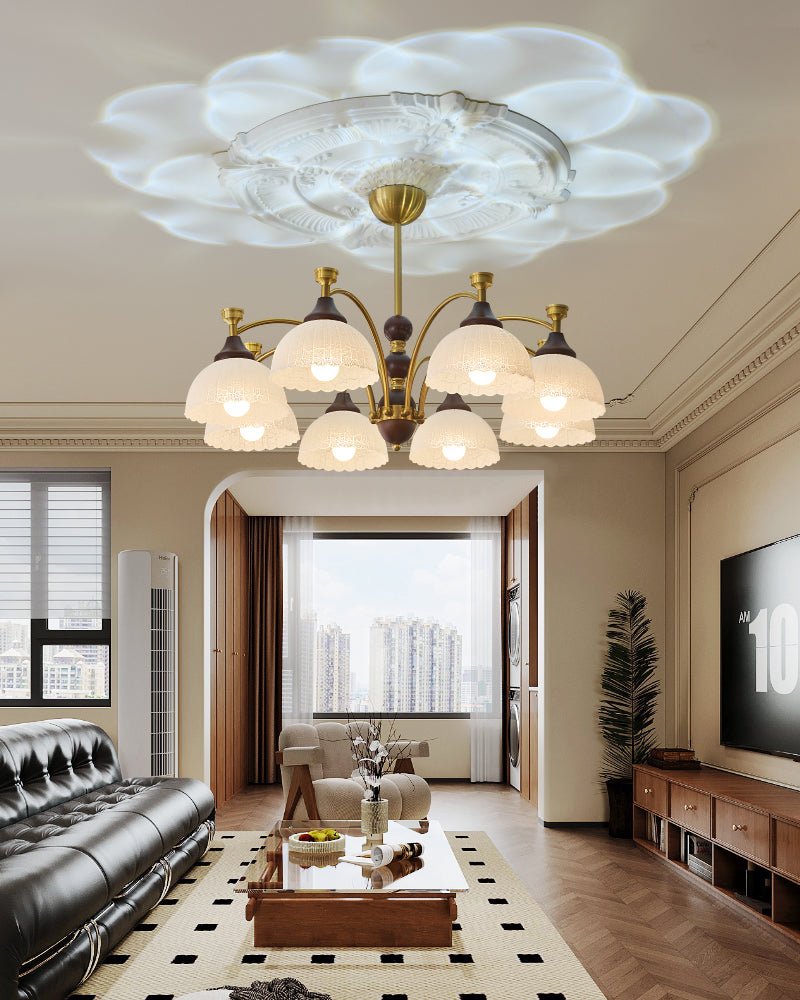 Vosolir Traditional Elegance Wood Chandelier-Neutral Decor