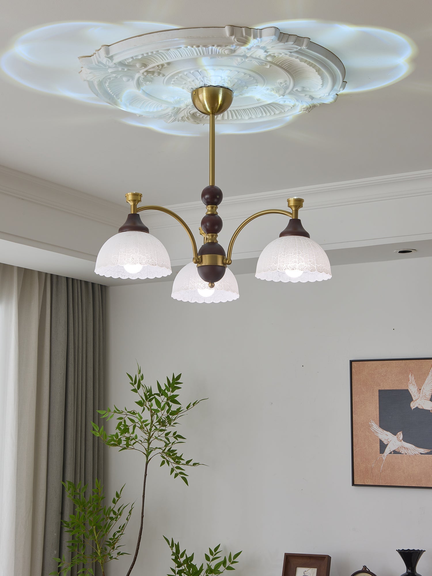 Vosolir Traditional Elegance Wood Chandelier-Neutral Decor