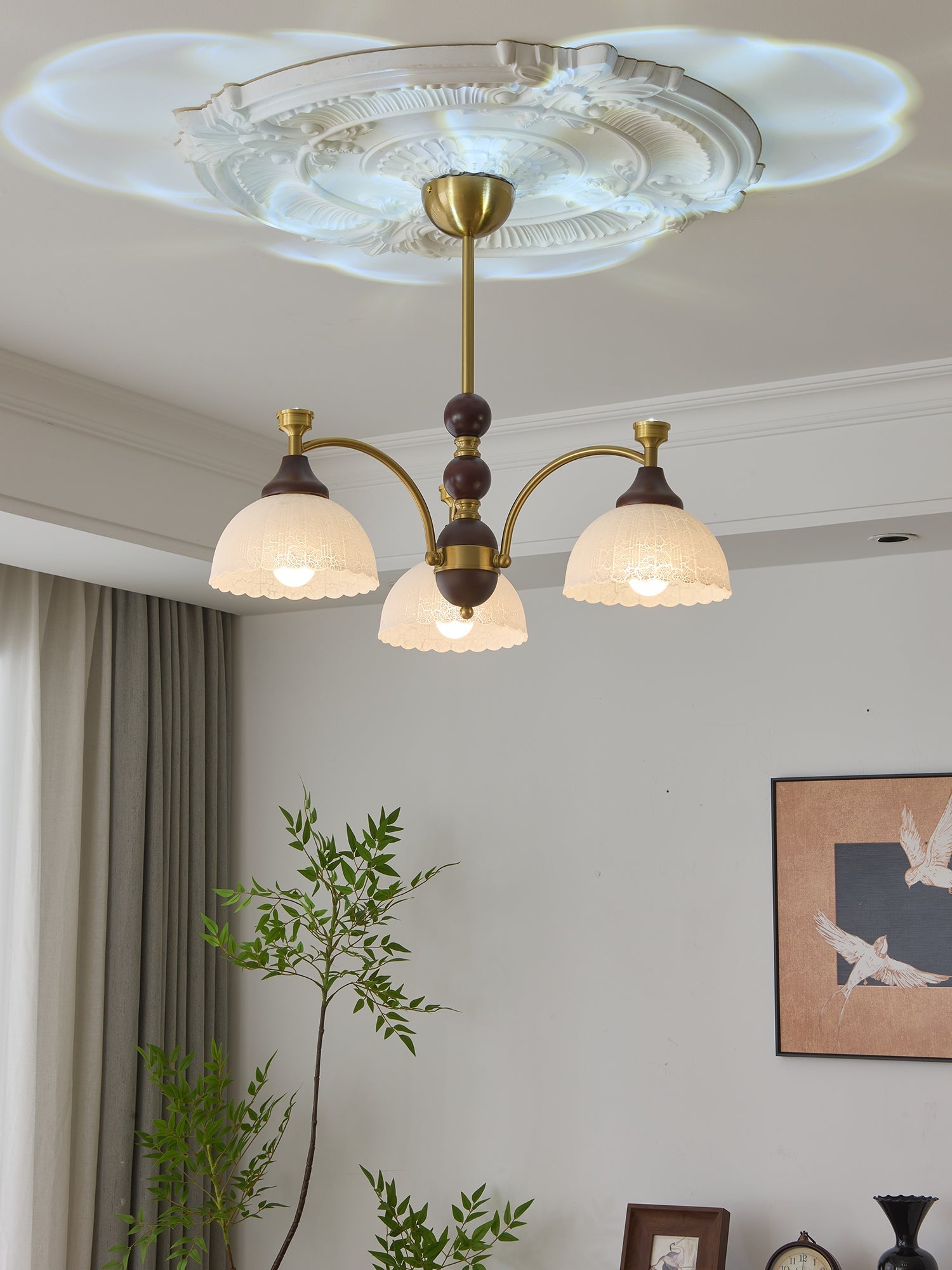 Vosolir Traditional Elegance Wood Chandelier-Neutral Decor