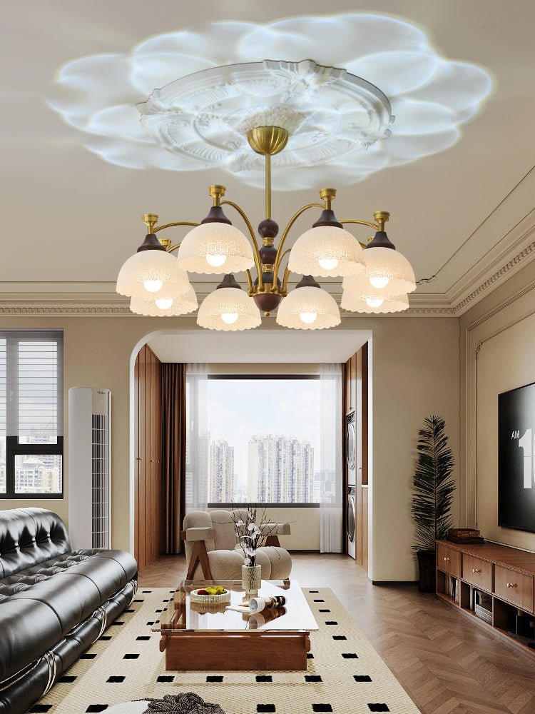 Vosolir Traditional Elegance Wood Chandelier-Neutral Decor