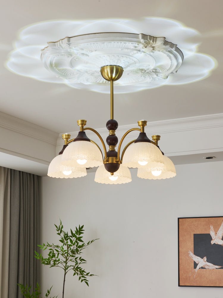 Vosolir Traditional Elegance Wood Chandelier-Neutral Decor