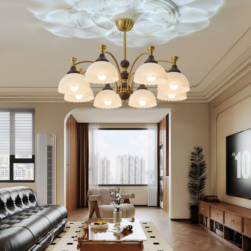 Vosolir Traditional Elegance Wood Chandelier-Neutral Decor