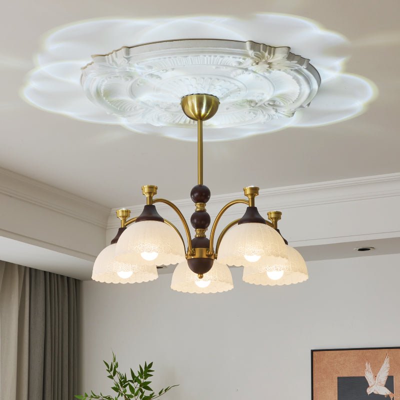 Vosolir Traditional Elegance Wood Chandelier-Neutral Decor