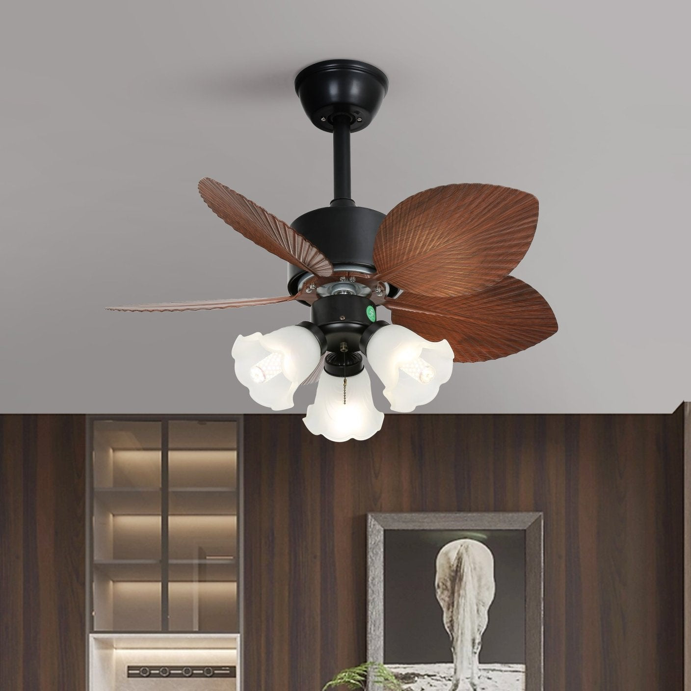 Florence Vintage Wood Ceiling Fan Light-Neutral Decor