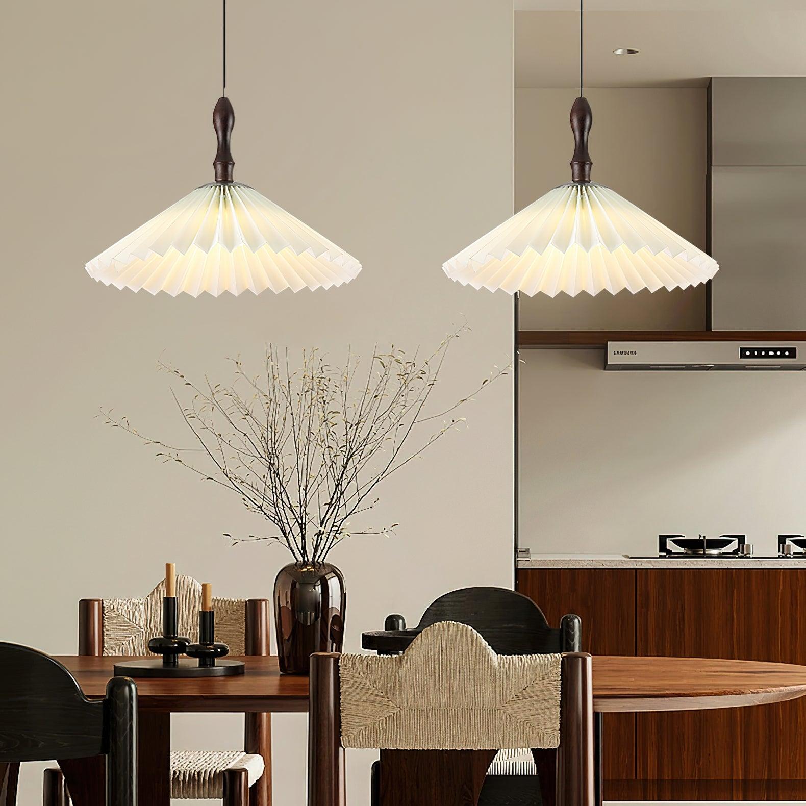 Petal Fashion Wood Pendant Lamp-Neutral Decor