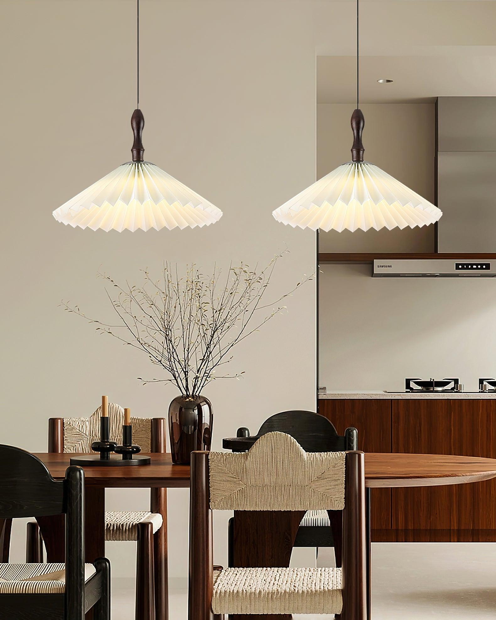 Petal Fashion Wood Pendant Lamp-Neutral Decor