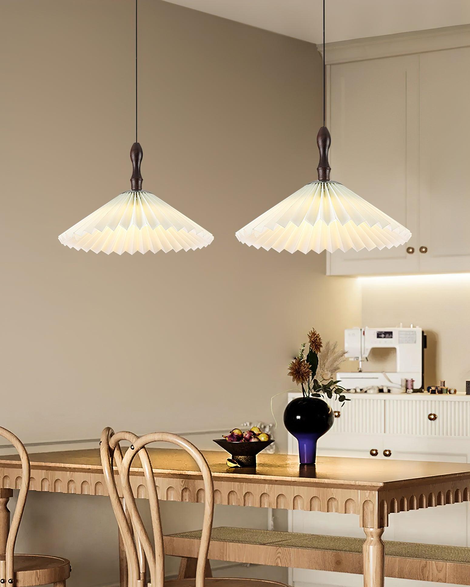 Petal Fashion Wood Pendant Lamp-Neutral Decor