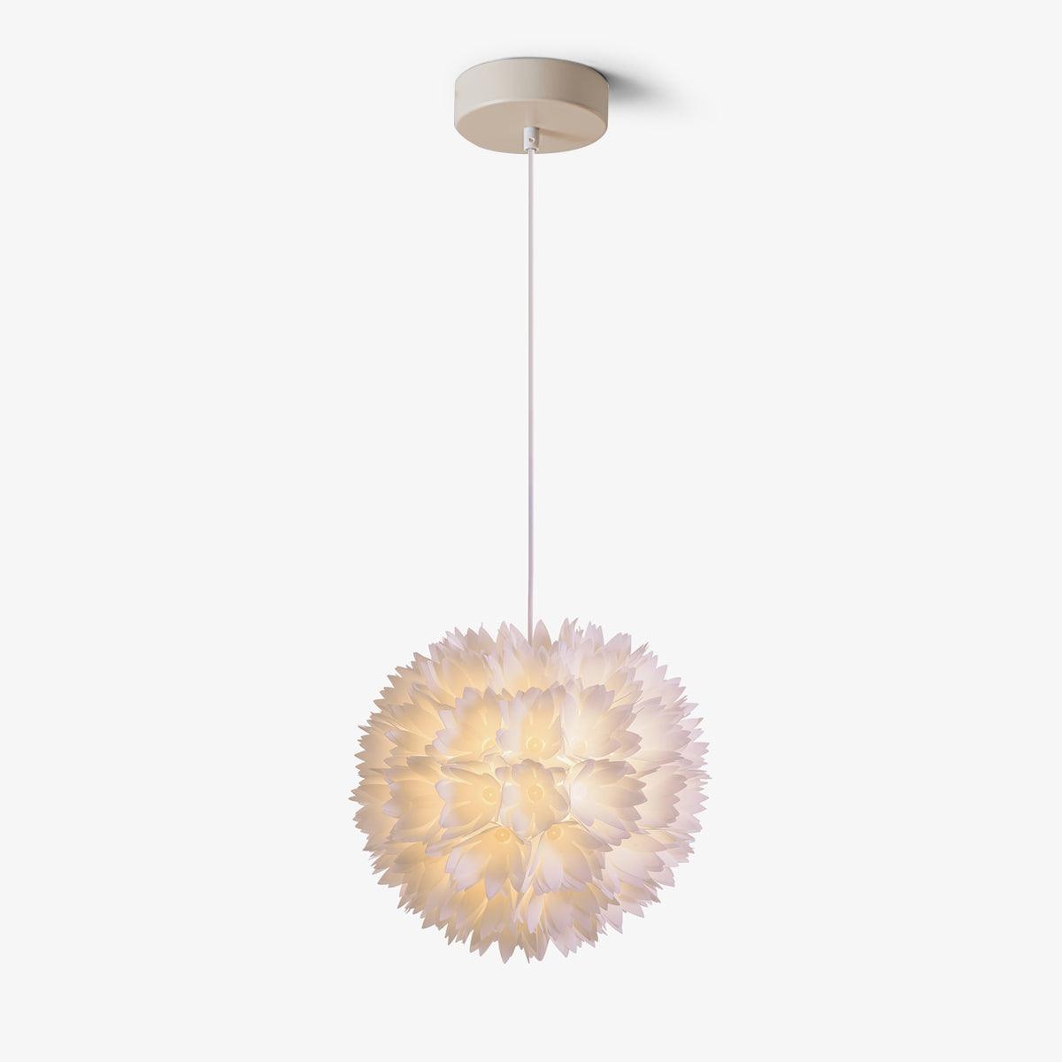 Qrathen Nordic Art Flowers Ball Pendant Light-Neutral Decor