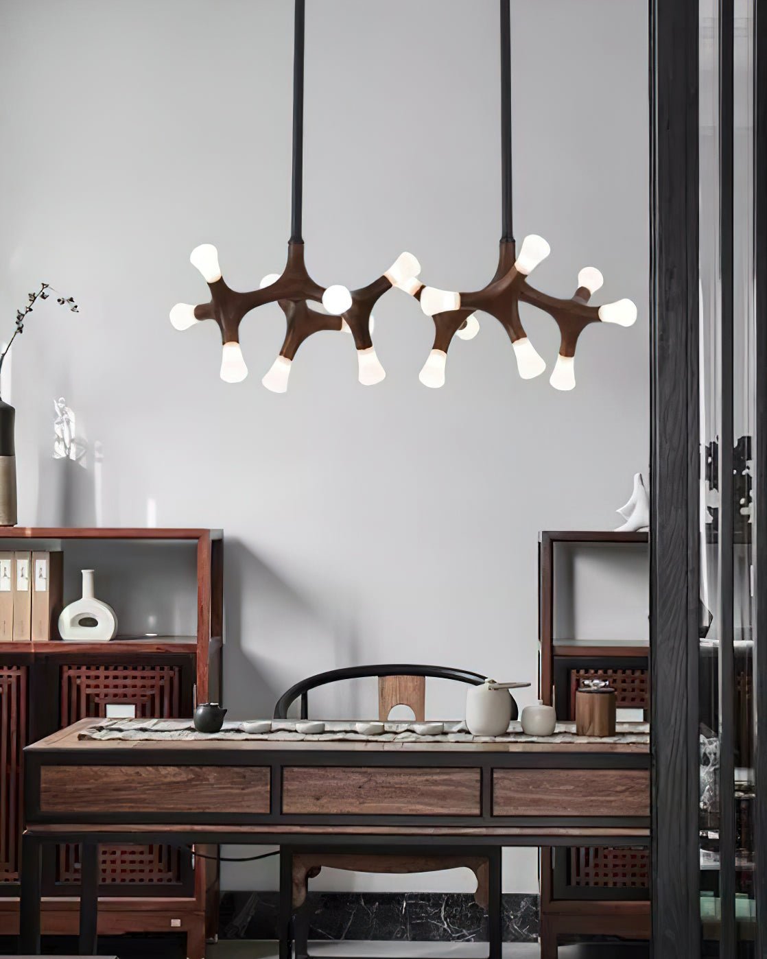 Mynorila Branch-Design Wood Pendant Light-Neutral Decor