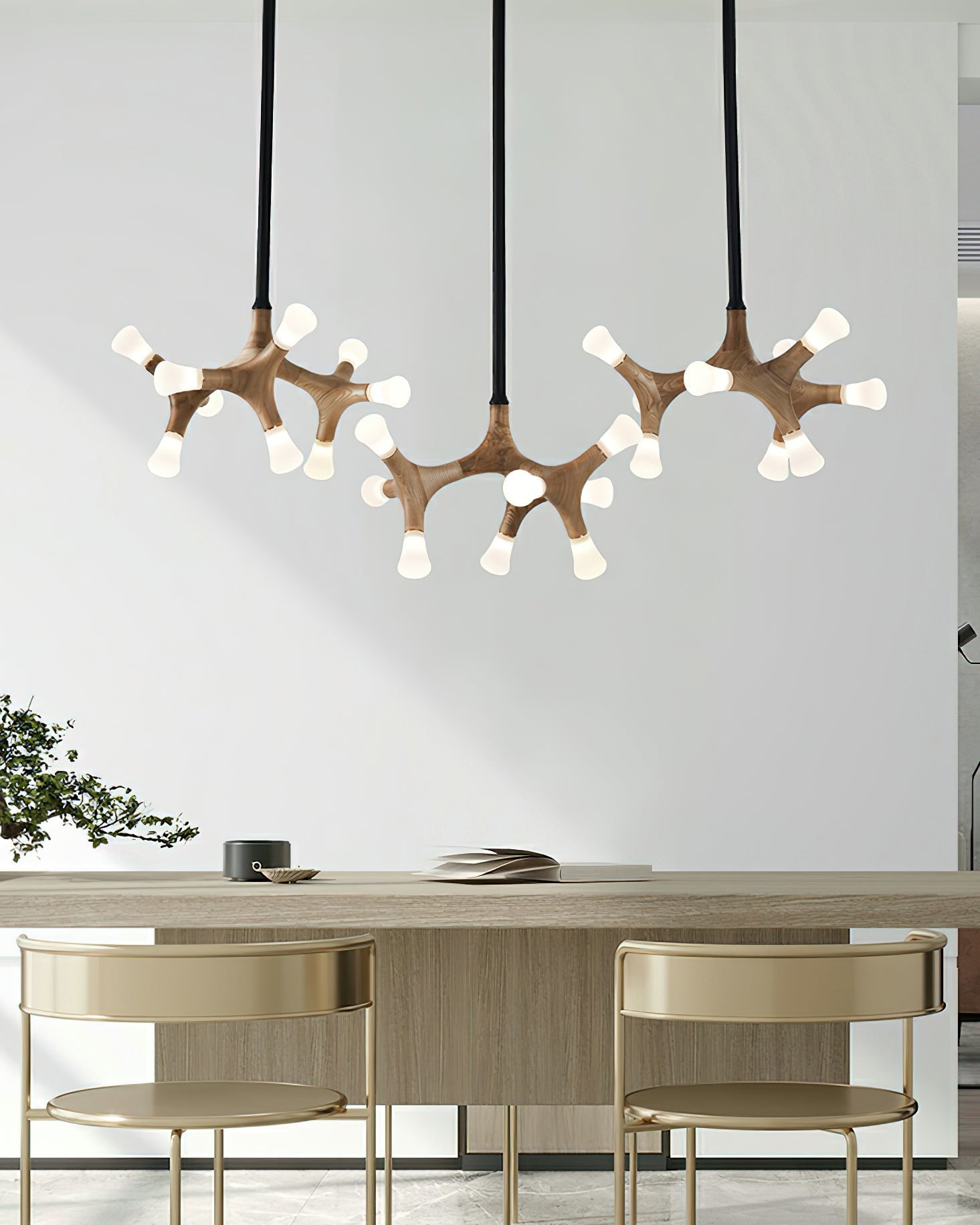 Mynorila Branch-Design Wood Pendant Light-Neutral Decor