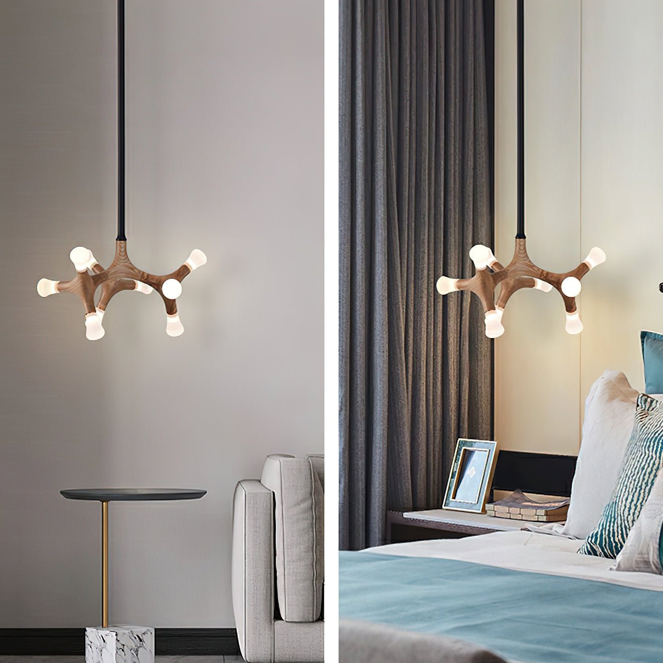 Mynorila Branch-Design Wood Pendant Light-Neutral Decor