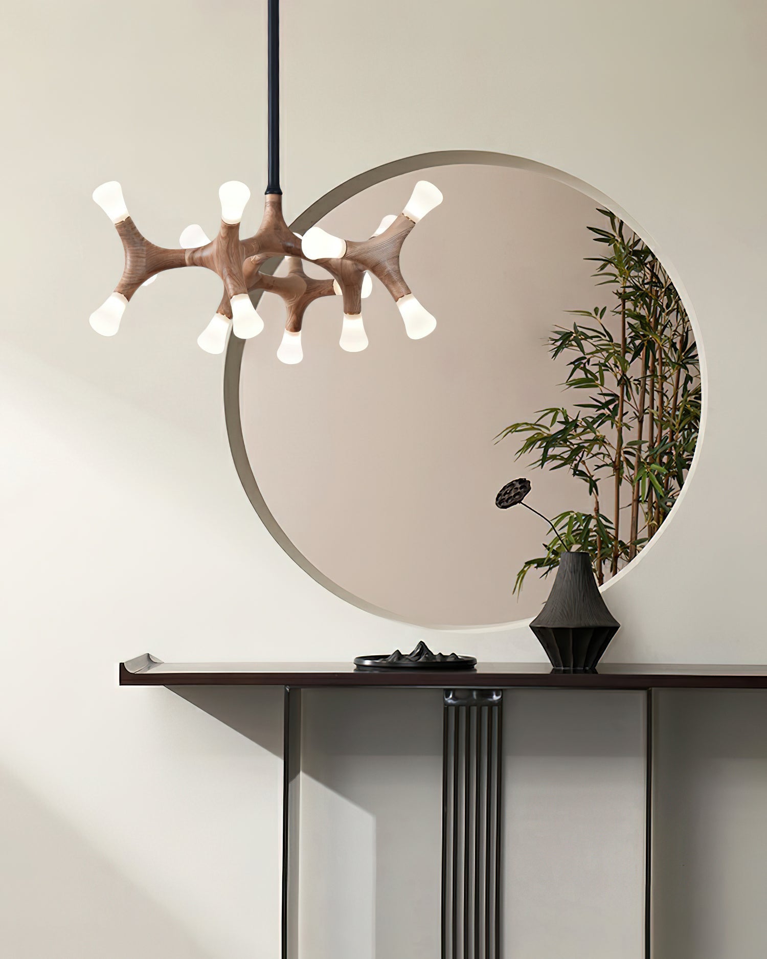 Mynorila Branch-Design Wood Pendant Light-Neutral Decor