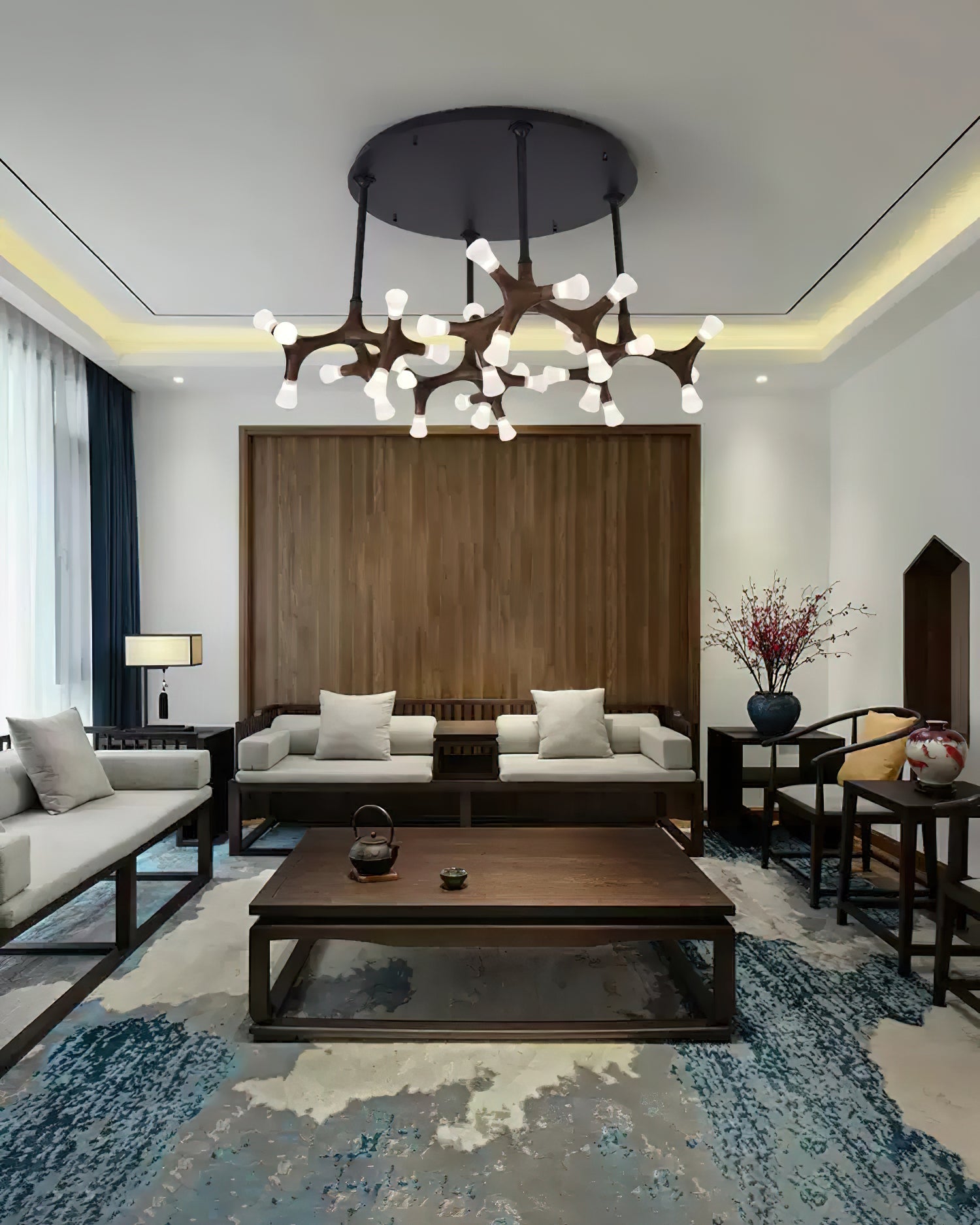 Mynorila Branch-Design Wood Pendant Light-Neutral Decor