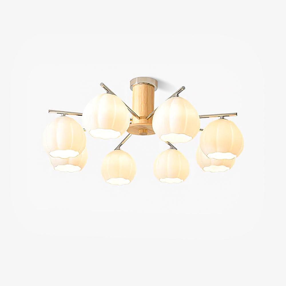Ezoror Nordic Art Flower Buds Glass Ceiling Lamp-Neutral Decor