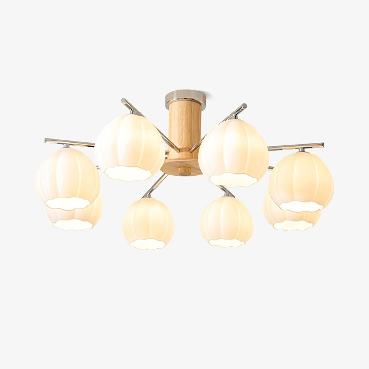 Ezoror Nordic Art Flower Buds Glass Ceiling Lamp-Neutral Decor