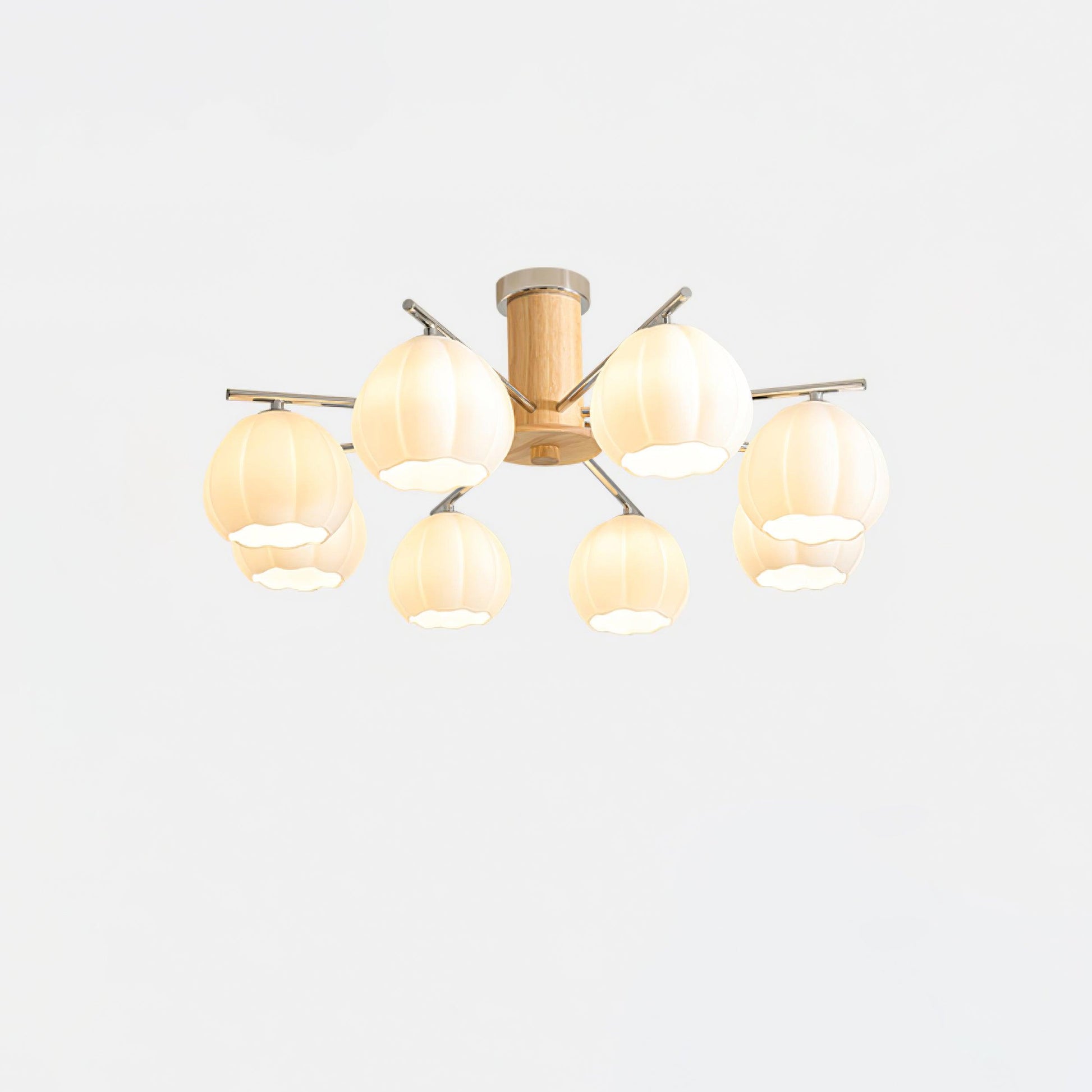 Ezoror Nordic Art Flower Buds Glass Ceiling Lamp-Neutral Decor