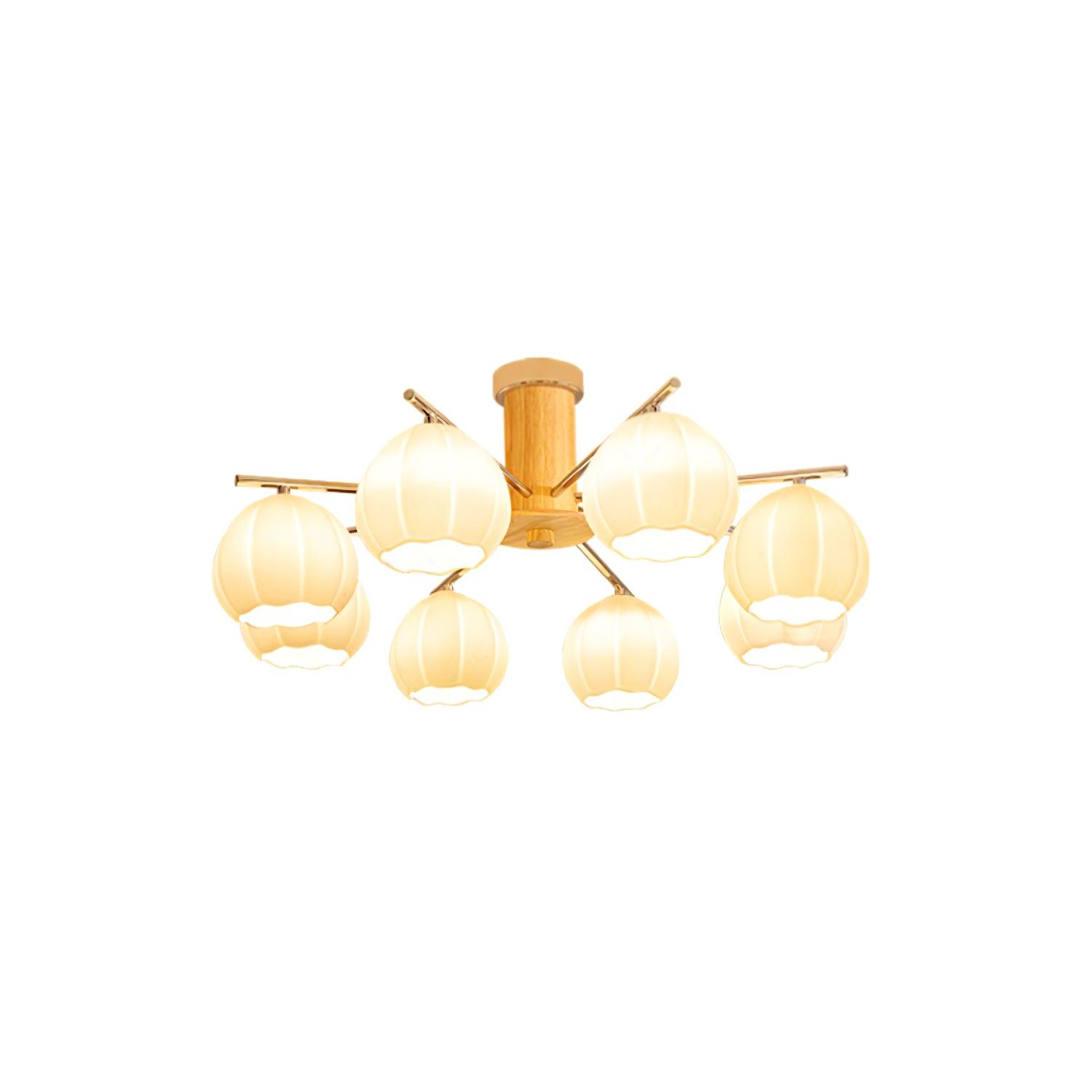Ezoror Nordic Art Flower Buds Glass Ceiling Lamp-Neutral Decor