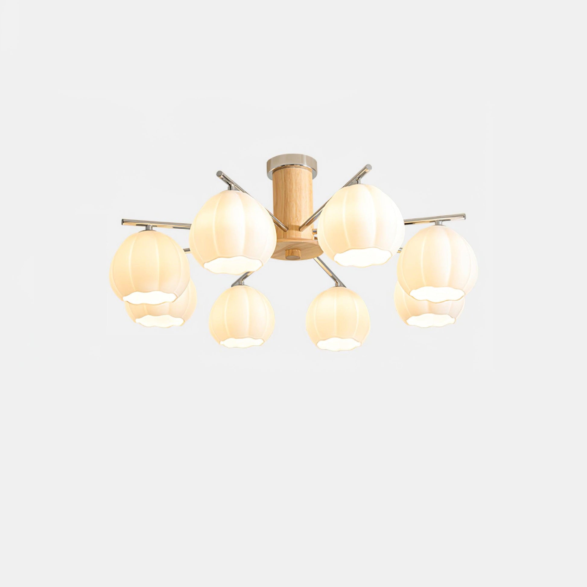 Ezoror Nordic Art Flower Buds Glass Ceiling Lamp-Neutral Decor
