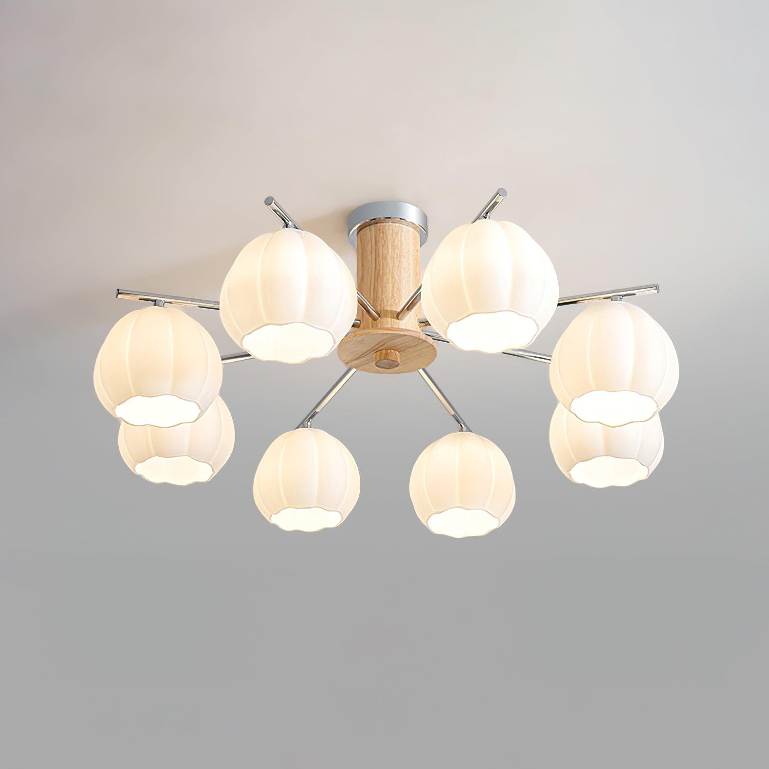 Ezoror Nordic Art Flower Buds Glass Ceiling Lamp-Neutral Decor