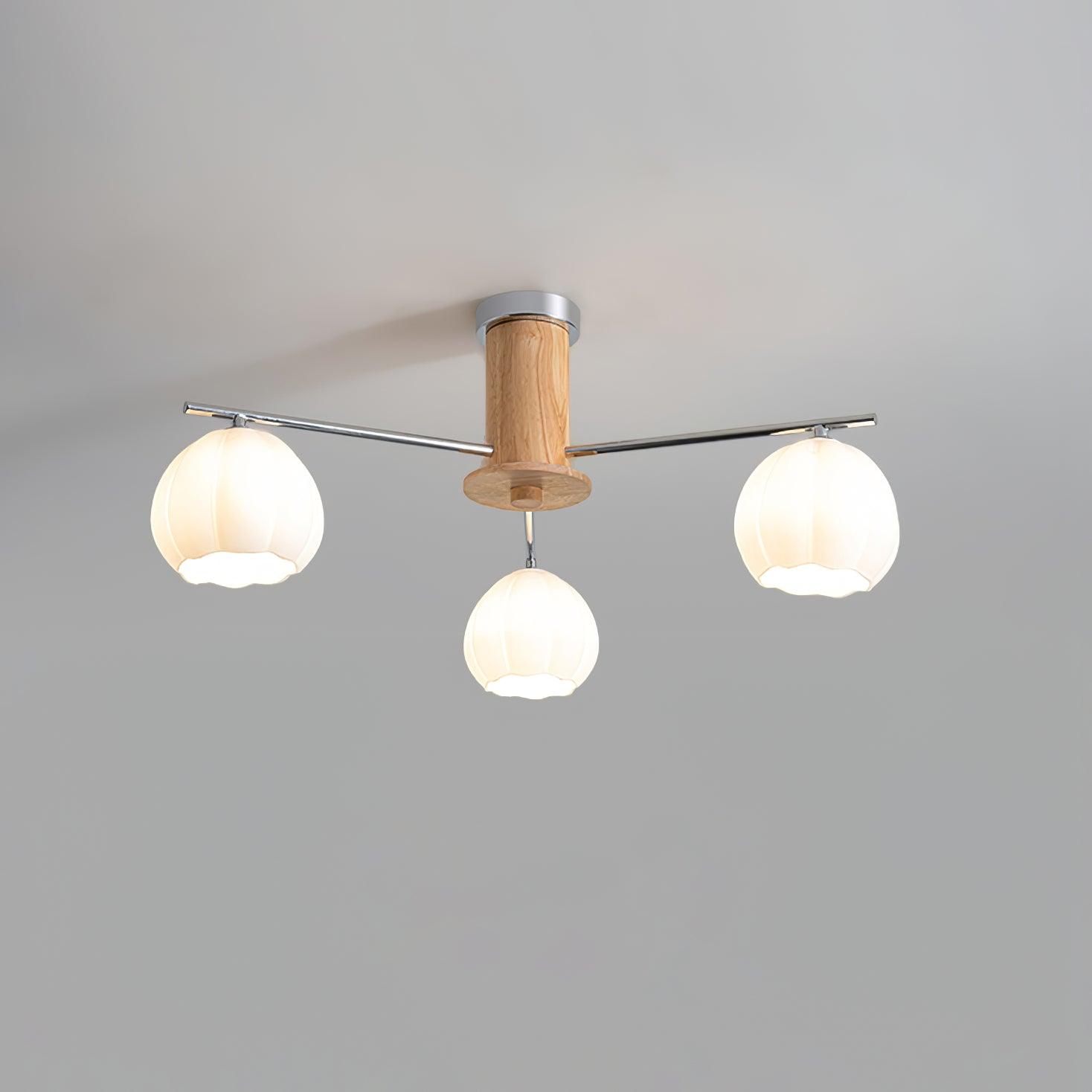 Ezoror Nordic Art Flower Buds Glass Ceiling Lamp-Neutral Decor