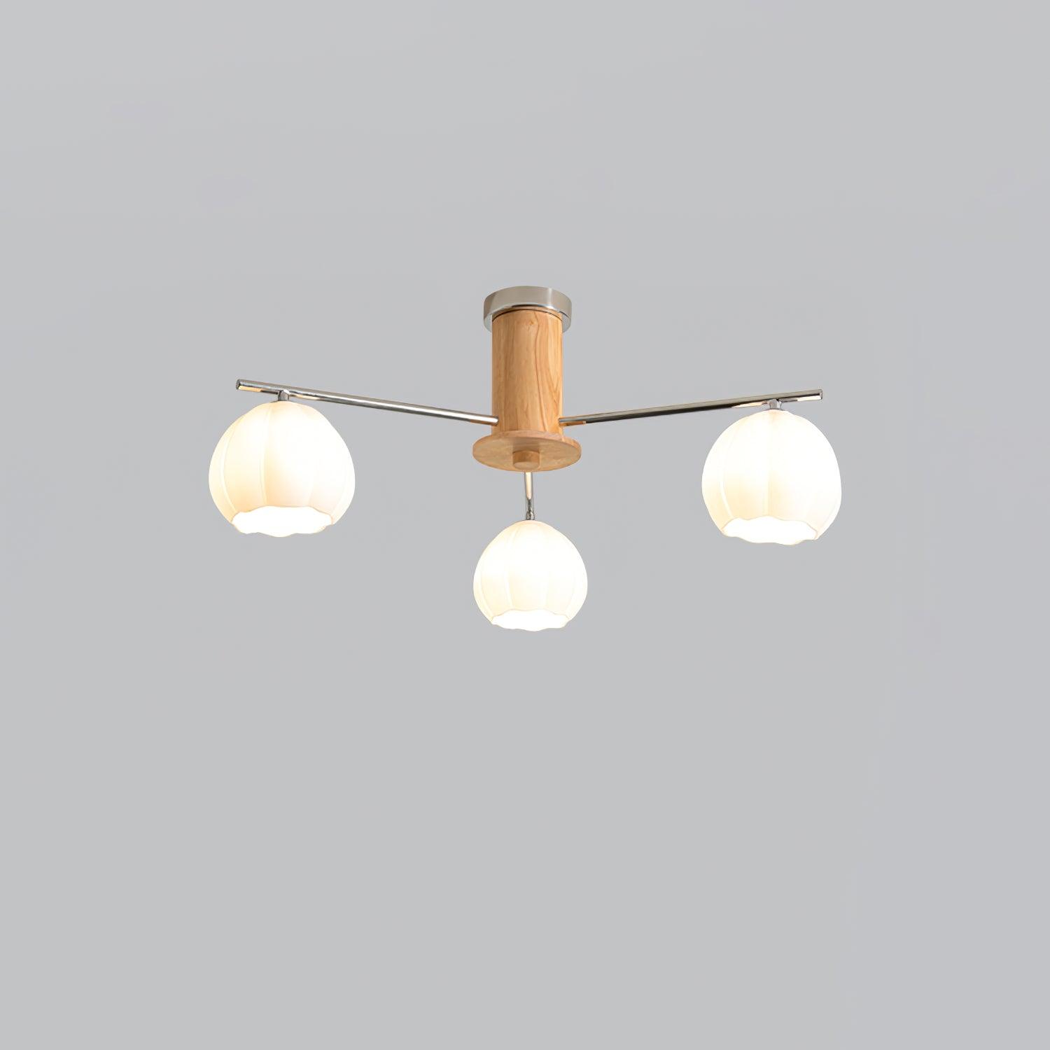 Ezoror Nordic Art Flower Buds Glass Ceiling Lamp-Neutral Decor
