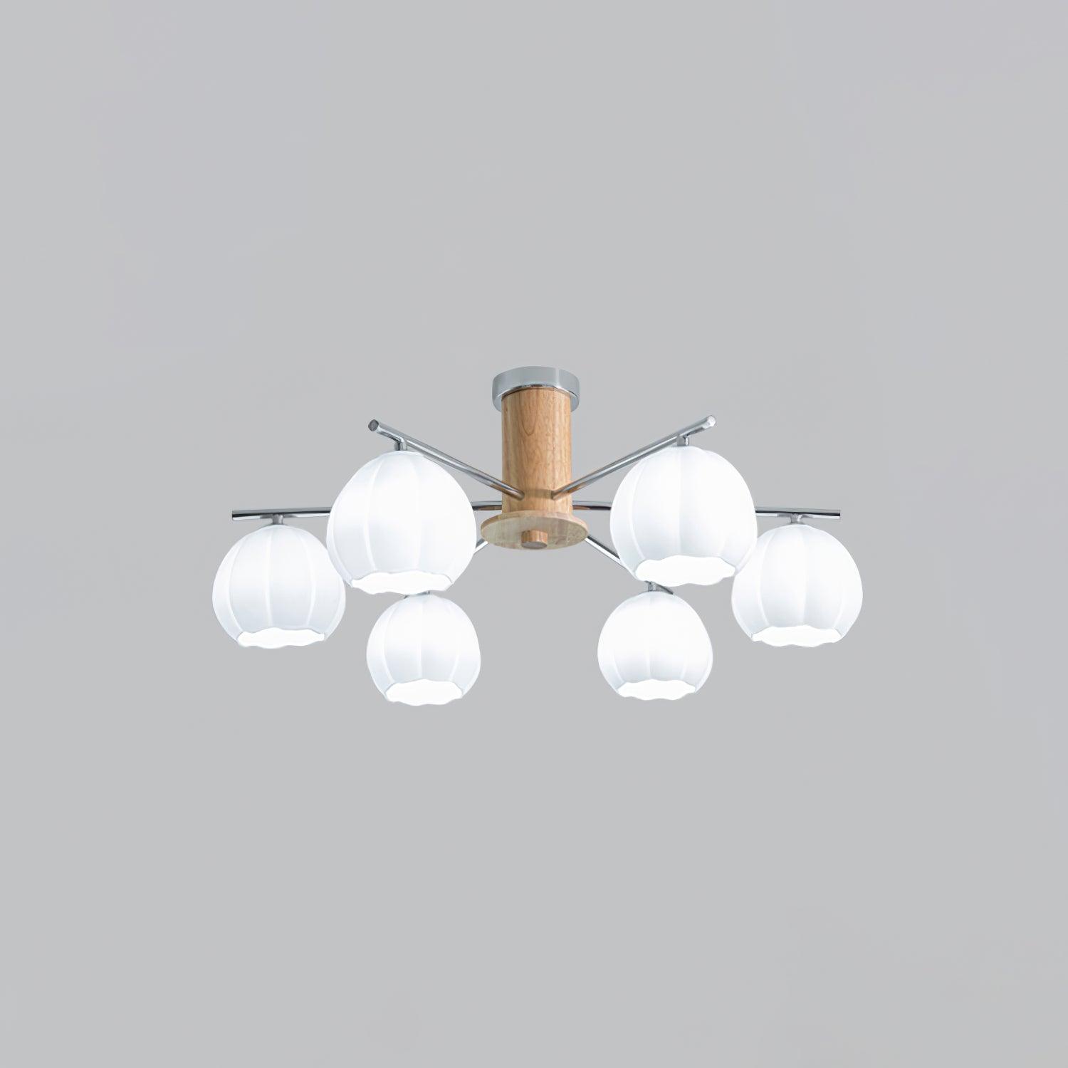Ezoror Nordic Art Flower Buds Glass Ceiling Lamp-Neutral Decor