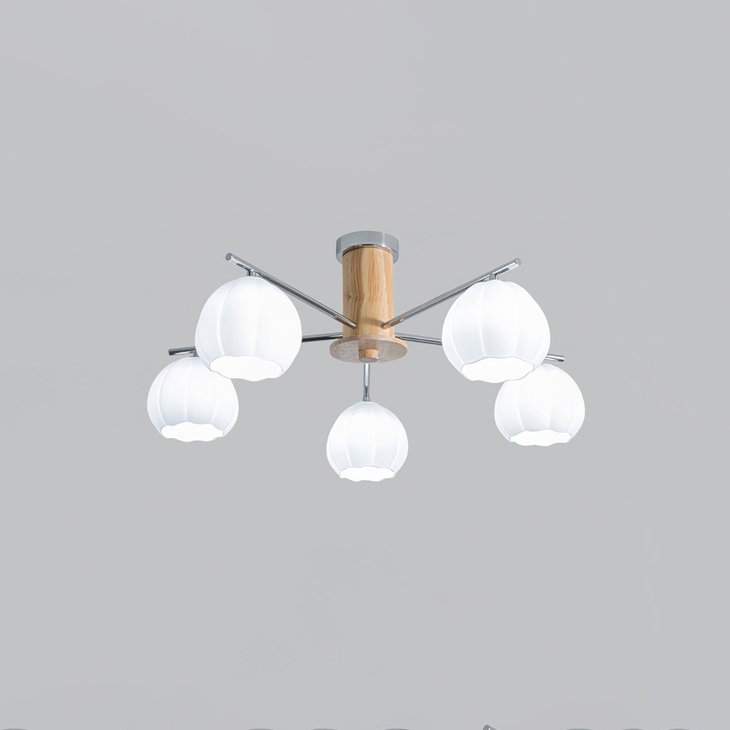 Ezoror Nordic Art Flower Buds Glass Ceiling Lamp-Neutral Decor