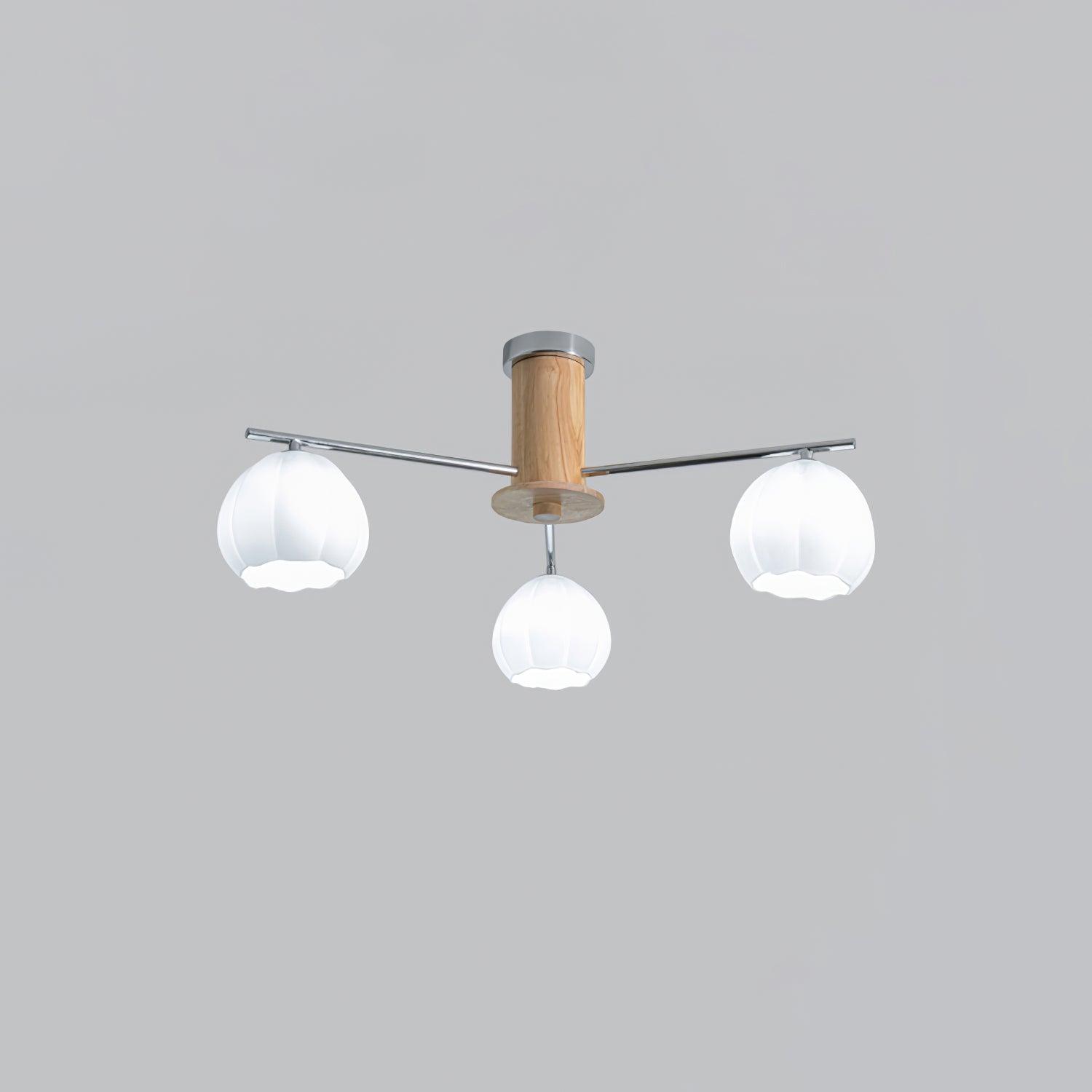 Ezoror Nordic Art Flower Buds Glass Ceiling Lamp-Neutral Decor