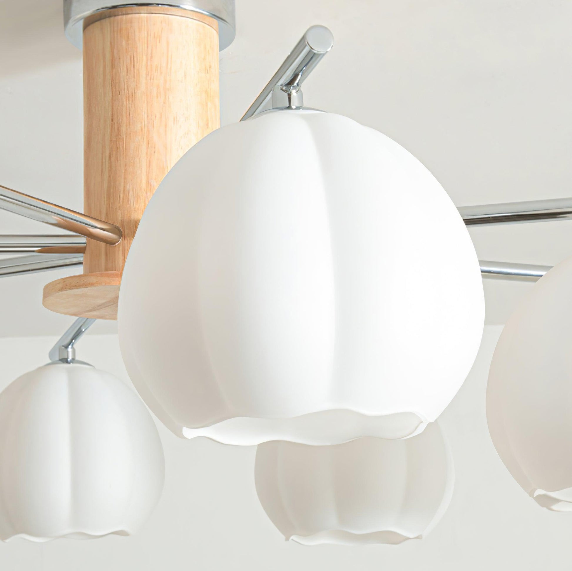 Ezoror Nordic Art Flower Buds Glass Ceiling Lamp-Neutral Decor