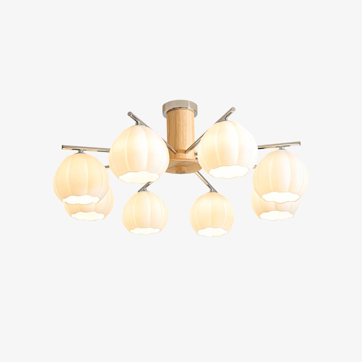 Ezoror Nordic Art Flower Buds Glass Ceiling Lamp-Neutral Decor