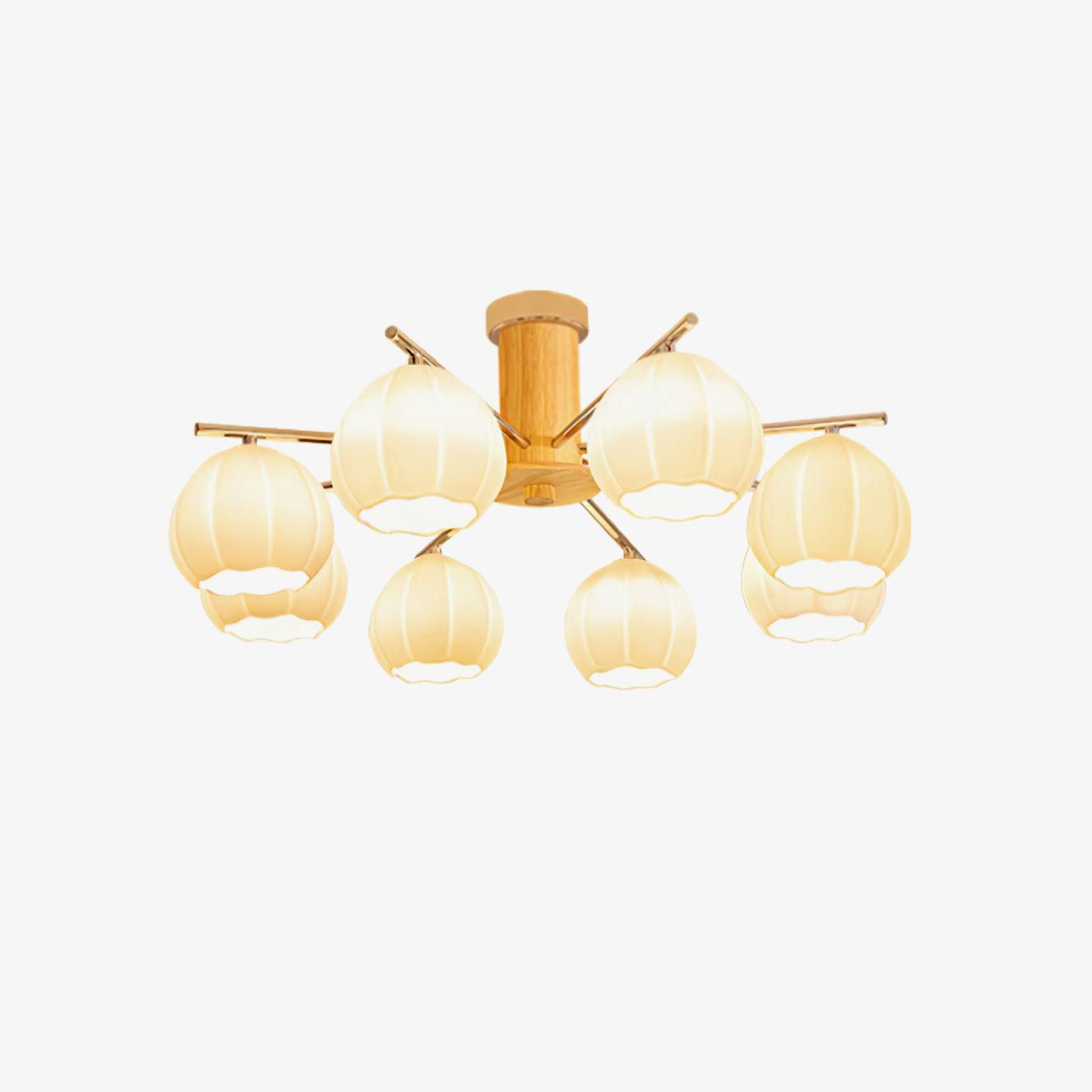 Ezoror Nordic Art Flower Buds Glass Ceiling Lamp-Neutral Decor