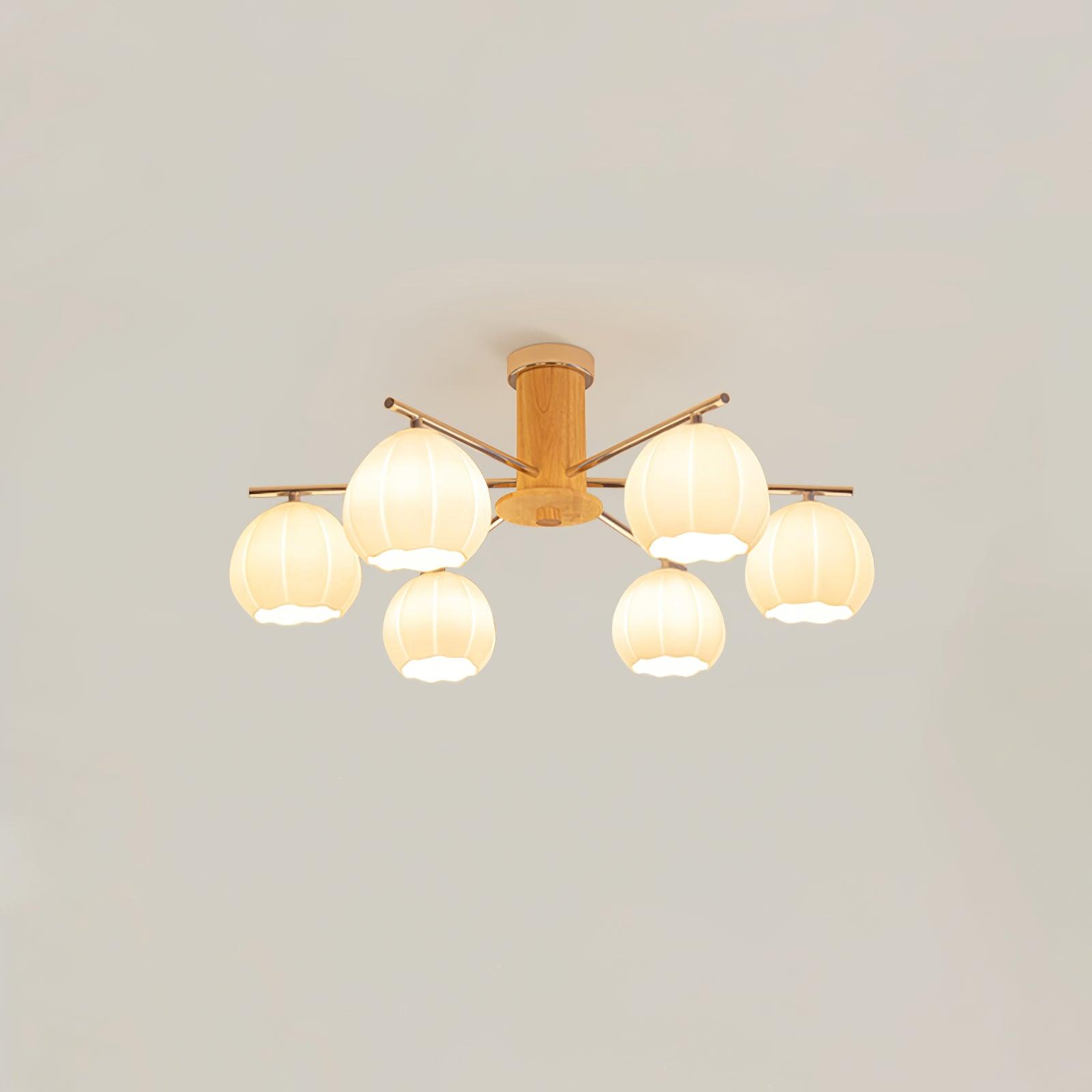 Ezoror Nordic Art Flower Buds Glass Ceiling Lamp-Neutral Decor